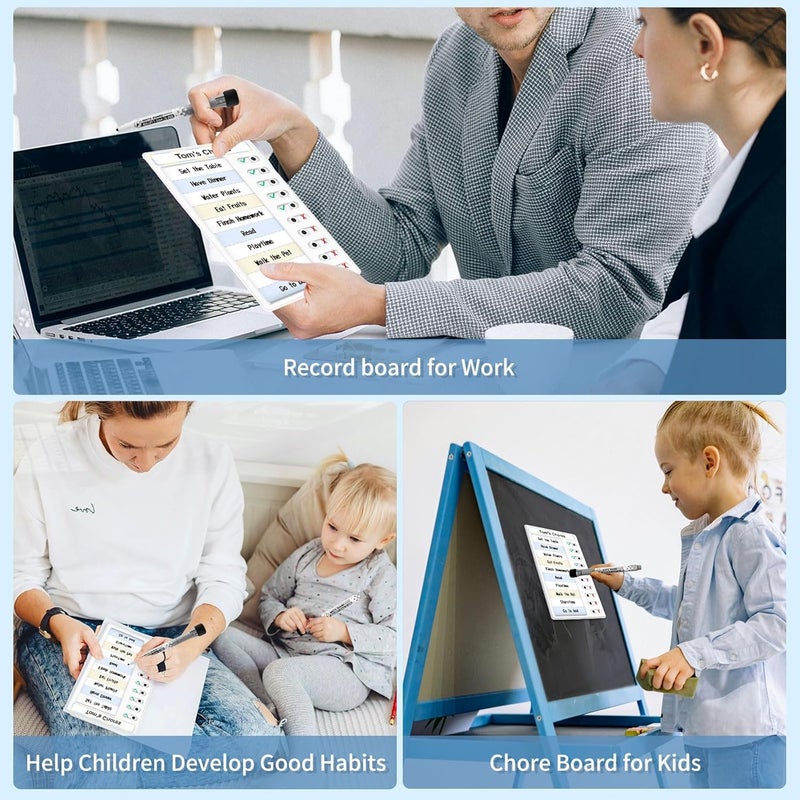 Jupyn Chore Chart for Kids – Daily Routine Chart, Morning/Bedtime Checklist, Magnetic to Do List, Dry Erase Visual Schedule, and Slider Chart for Fridge - Image 5